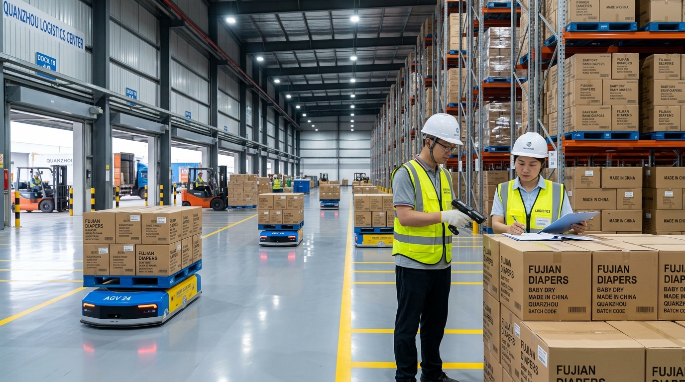 Smart AGV Warehouse & Direct Port Logistics