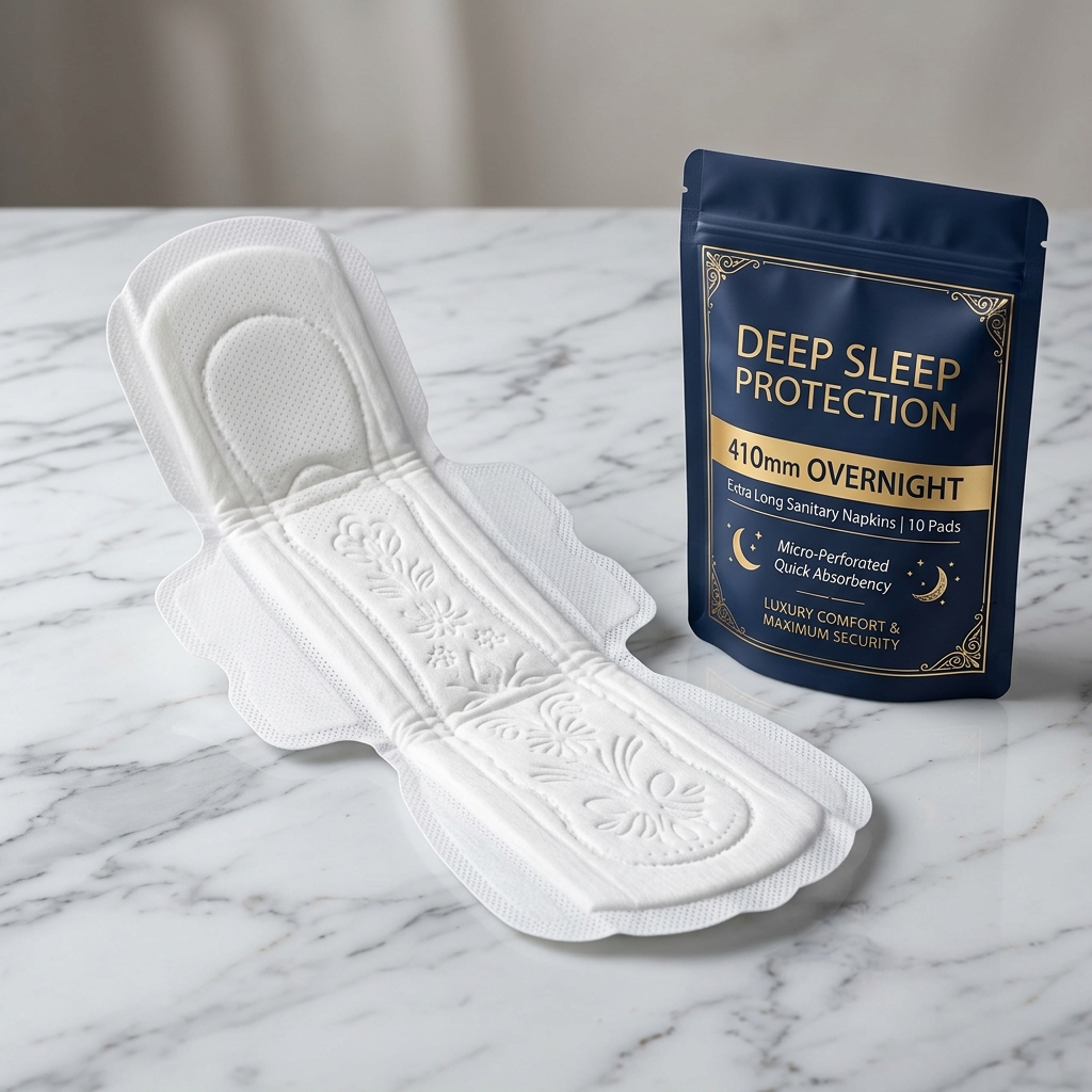 Extra-Long 410mm Overnight Anion Sanitary Napkins